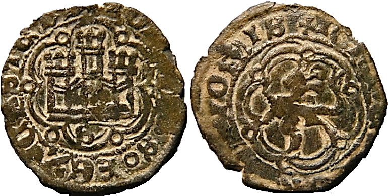 Tipo 1. Blanca de vellón de Castillo y León en orla polilobulada - Imagen 35