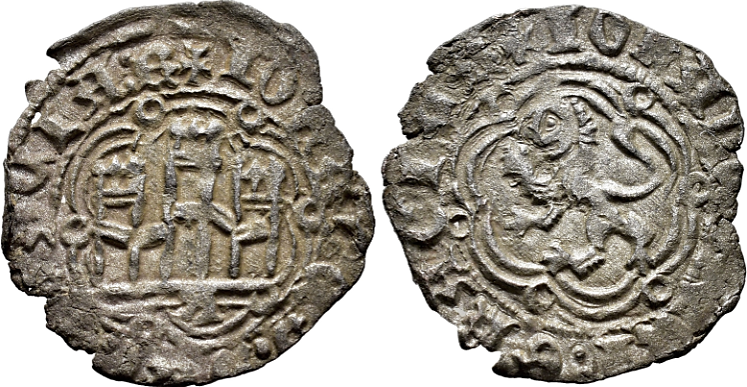 Tipo 1. Blanca de vellón de Castillo y León en orla polilobulada - Imagen 4