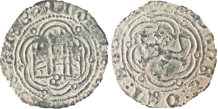 Tipo 1. Blanca de vellón de Castillo y León en orla polilobulada - Imagen 41