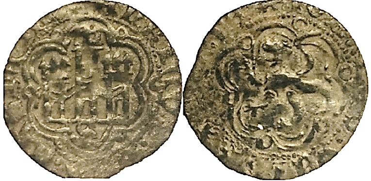 Tipo 1. Blanca de vellón de Castillo y León en orla polilobulada - Imagen 45