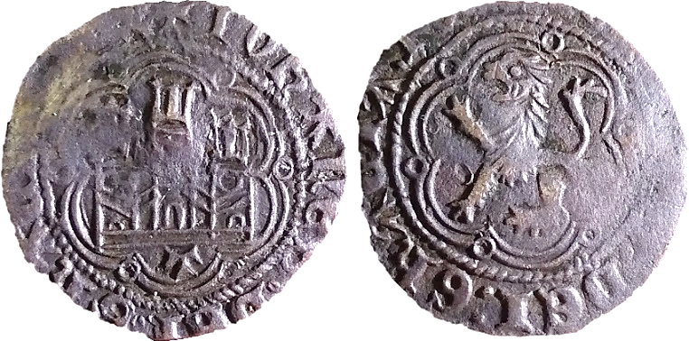 Tipo 1. Blanca de vellón de Castillo y León en orla polilobulada - Imagen 55