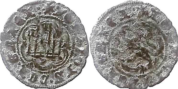 Tipo 1. Blanca de vellón de Castillo y León en orla polilobulada - Imagen 56