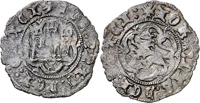 Tipo 1. Blanca de vellón de Castillo y León en orla polilobulada - Imagen 57