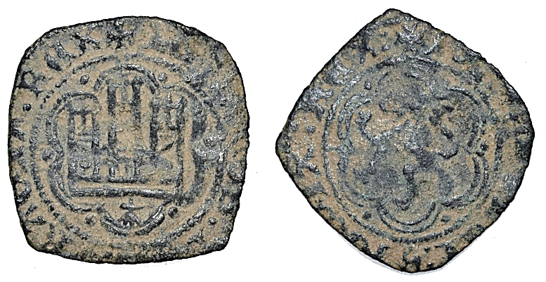 Tipo 1. Blanca de vellón de Castillo y León en orla polilobulada - Imagen 59