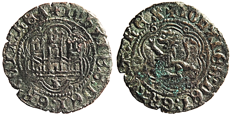 Tipo 1. Blanca de vellón de Castillo y León en orla polilobulada - Imagen 61