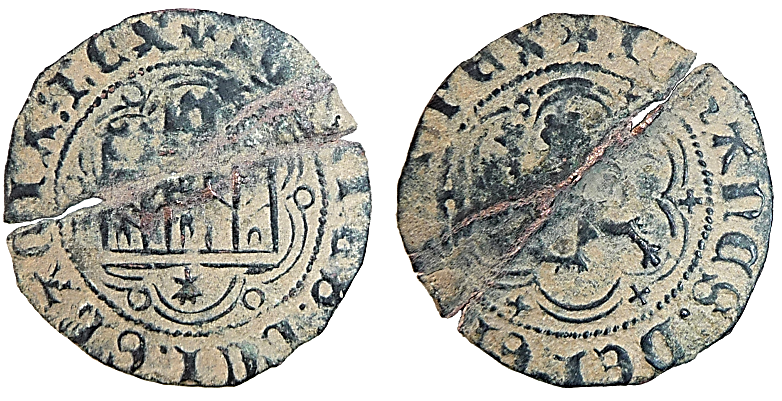 Tipo 1. Blanca de vellón de Castillo y León en orla polilobulada - Imagen 64