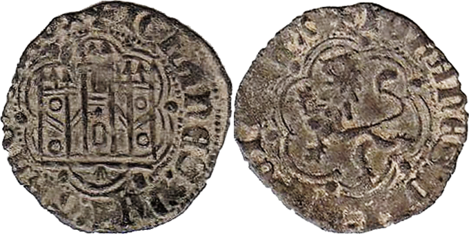 Tipo 1. Blanca de vellón de Castillo y León en orla polilobulada - Imagen 68