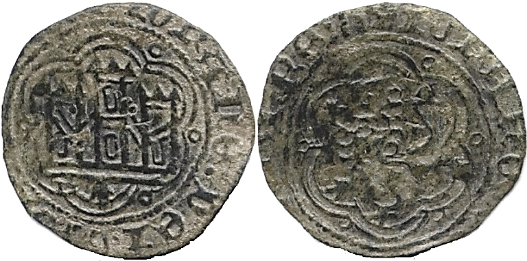 Tipo 1. Blanca de vellón de Castillo y León en orla polilobulada - Imagen 72