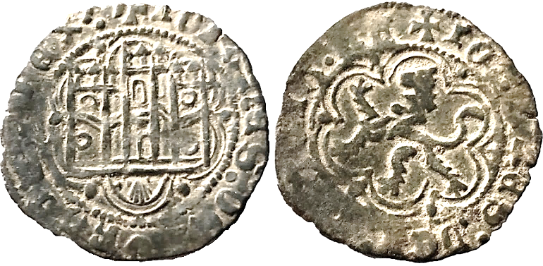 Tipo 1. Blanca de vellón de Castillo y León en orla polilobulada - Imagen 75