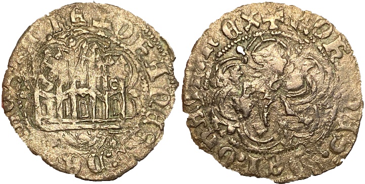 Tipo 1. Blanca de vellón de Castillo y León en orla polilobulada - Imagen 79