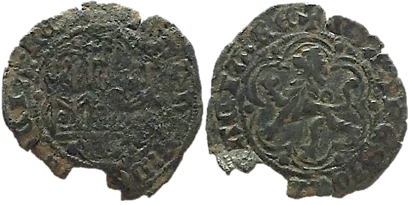 Tipo 1. Blanca de vellón de Castillo y León en orla polilobulada - Imagen 81