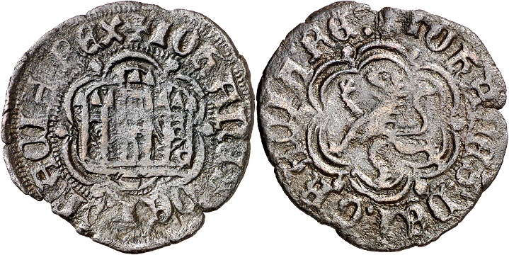 Tipo 1. Blanca de vellón de Castillo y León en orla polilobulada - Imagen 84