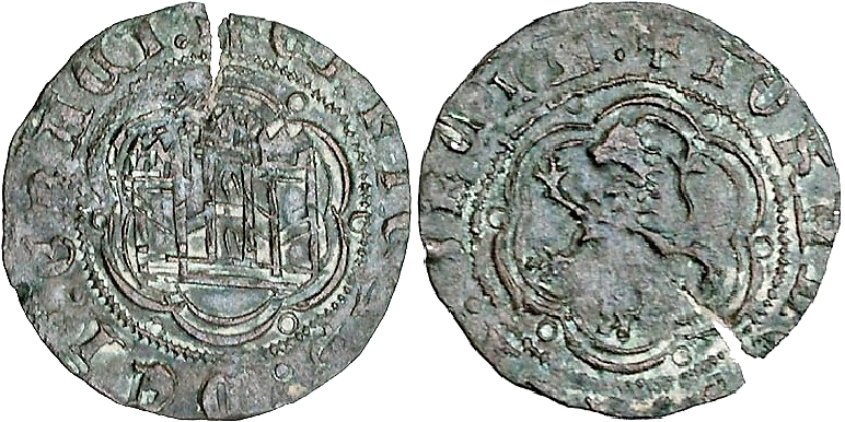 Tipo 1. Blanca de vellón de Castillo y León en orla polilobulada - Imagen 86