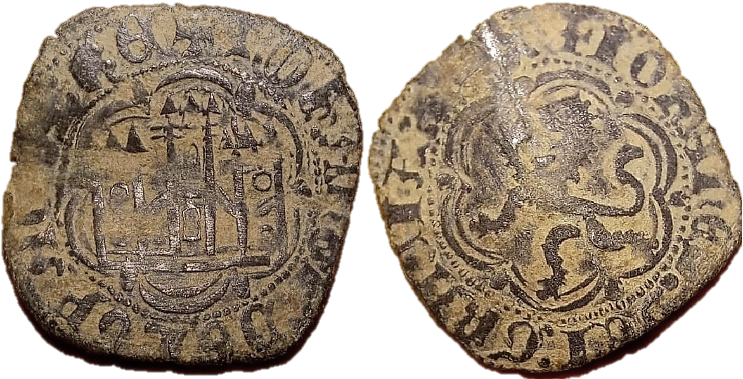 Tipo 1. Blanca de vellón de Castillo y León en orla polilobulada - Imagen 87