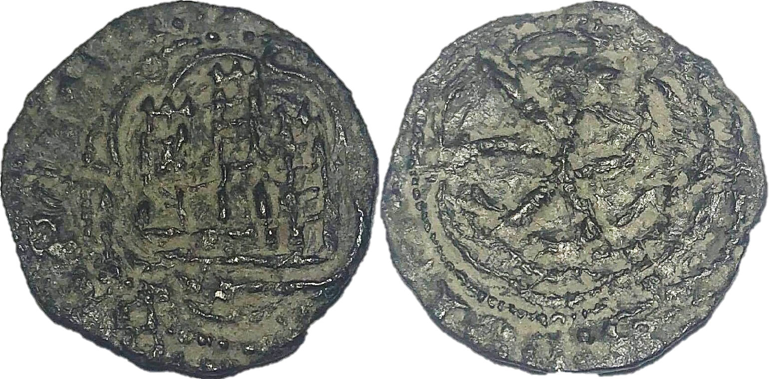 Tipo 1. Blanca de vellón de Castillo y León en orla polilobulada - Imagen 90