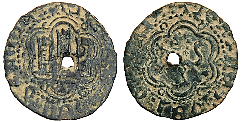 Tipo 1. Blanca de vellón de Castillo y León en orla polilobulada - Imagen 92