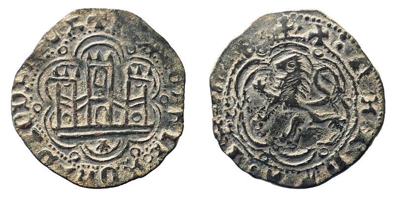 Tipo 1. Blanca de vellón de Castillo y León en orla polilobulada - Imagen 93