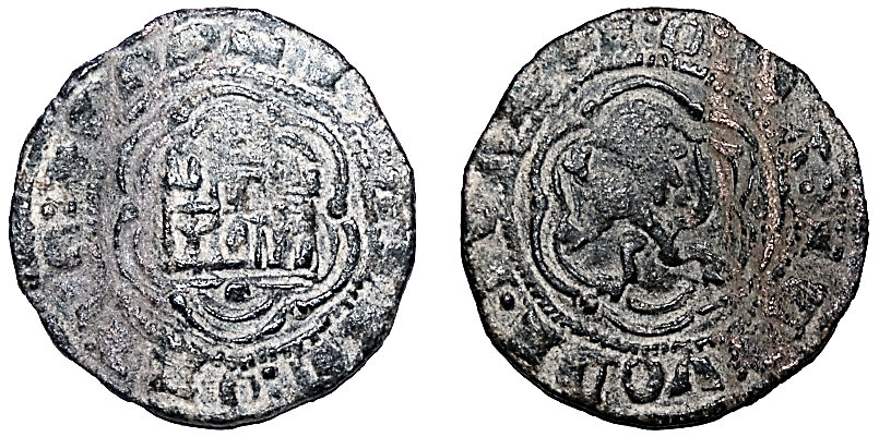 Tipo 1. Blanca de vellón de Castillo y León en orla polilobulada - Imagen 94