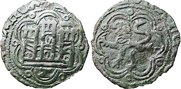 Tipo 1. Blanca de vellón de Castillo y León en orla polilobulada - Imagen 98