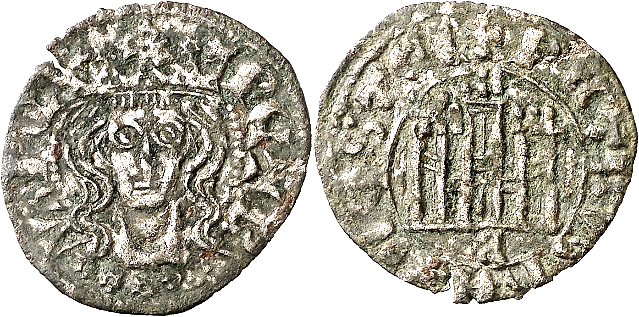 Tipo 1. Dinero Coronado de frente homenaje a su padre, Alfonso XI - Imagen 17