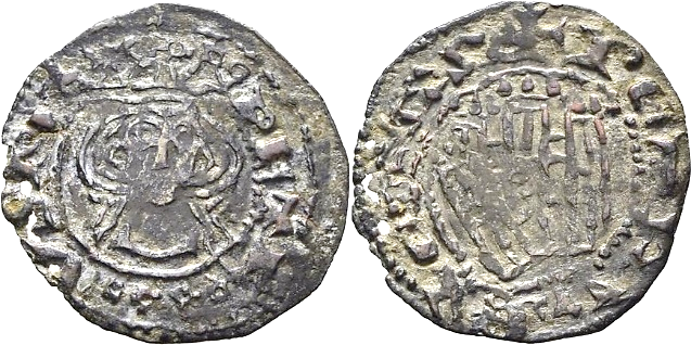 Tipo 1. Dinero Coronado de frente homenaje a su padre, Alfonso XI - Imagen 21