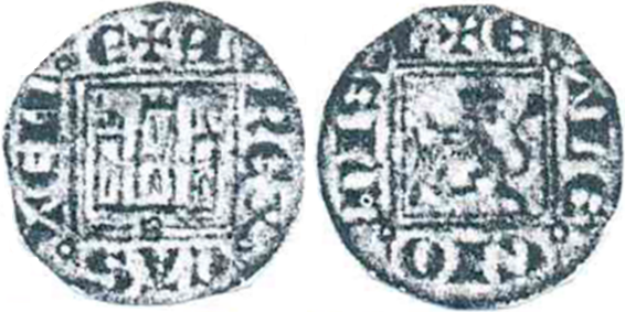 Tipo 1. Dinero Novén del Rey Alfonso de Castilla y León - Imagen 1