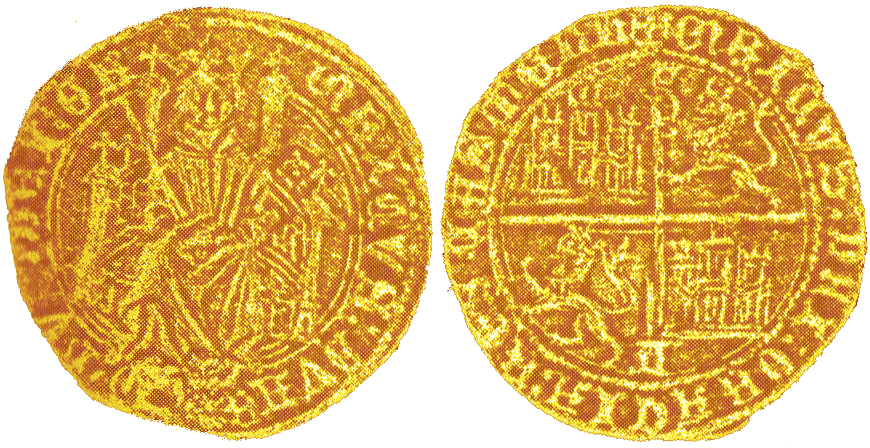 Tipo 1. Dobla de oro enriqueña de la silla alta con “P” Coronada - Imagen 4