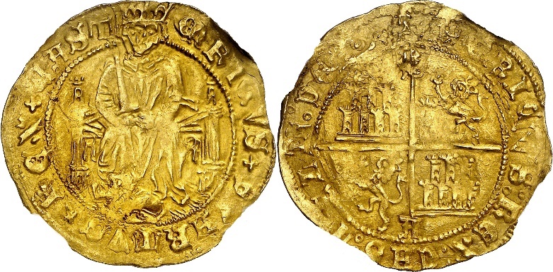 Tipo 1. Dobla de oro enriqueña de la silla alta con “P” Coronada - Imagen 7