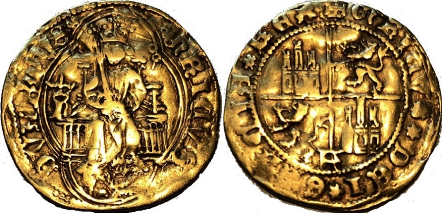 Tipo 1. Dobla de oro enriqueña de la silla alta con “P” Coronada - Imagen 8