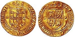 Tipo 1. Escudo de Oro con Emblemas de Portugal y Castilla - Imagen 1