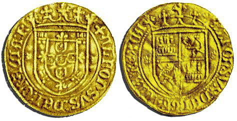 Tipo 1. Escudo de Oro con Emblemas de Portugal y Castilla - Imagen 4