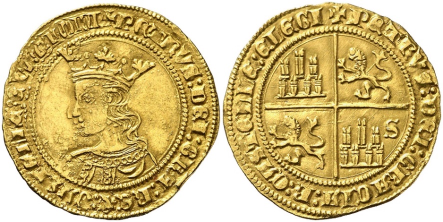 Tipo 10. Dobla de oro con el busto del Rey Pedro I de a 35 maravedís - Imagen 13