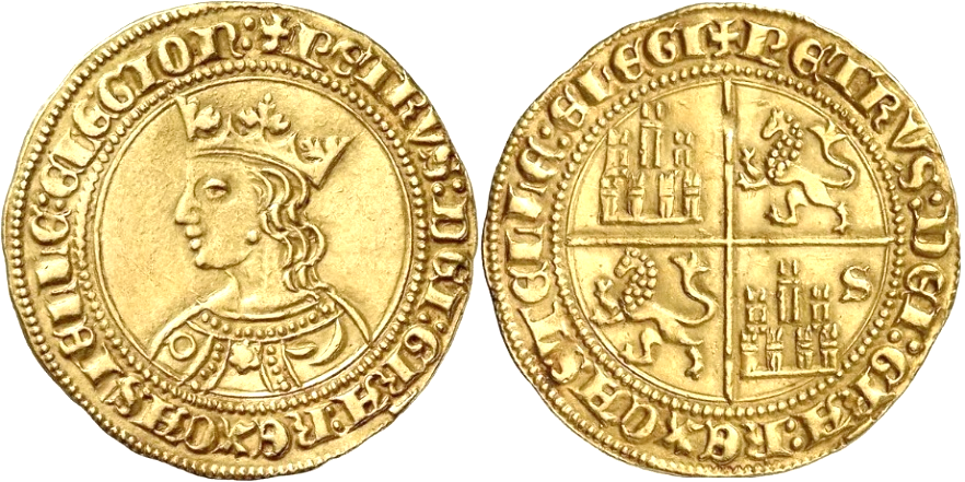 Tipo 10. Dobla de oro con el busto del Rey Pedro I de a 35 maravedís - Imagen 16