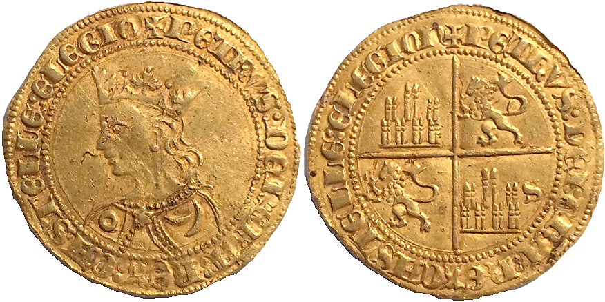 Tipo 10. Dobla de oro con el busto del Rey Pedro I de a 35 maravedís - Imagen 25