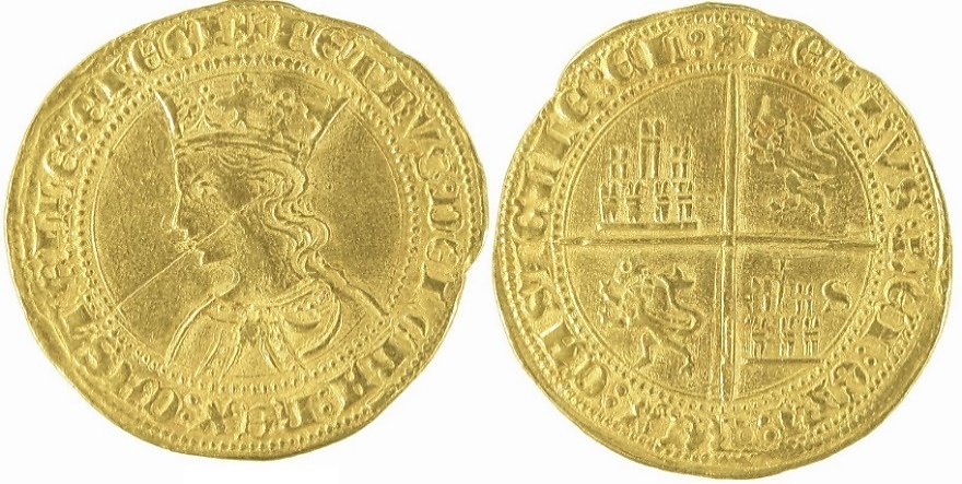 Tipo 10. Dobla de oro con el busto del Rey Pedro I de a 35 maravedís - Imagen 27