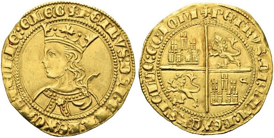 Tipo 10. Dobla de oro con el busto del Rey Pedro I de a 35 maravedís - Imagen 28