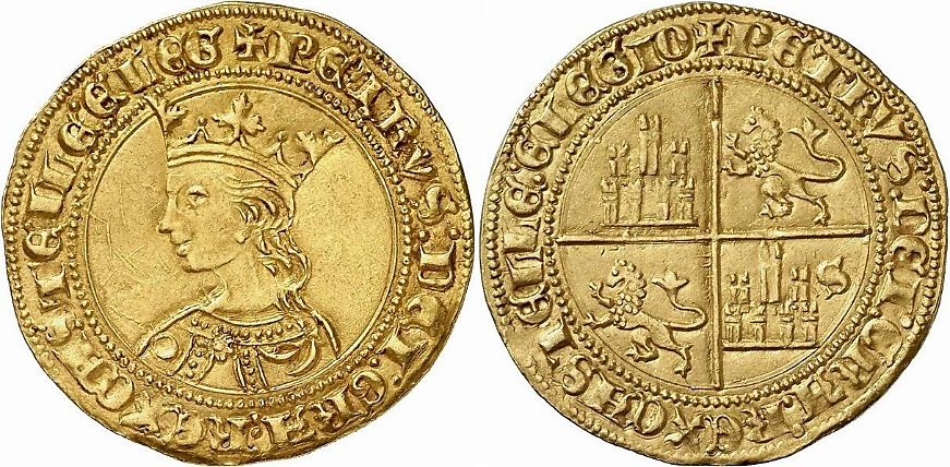 Tipo 10. Dobla de oro con el busto del Rey Pedro I de a 35 maravedís - Imagen 29