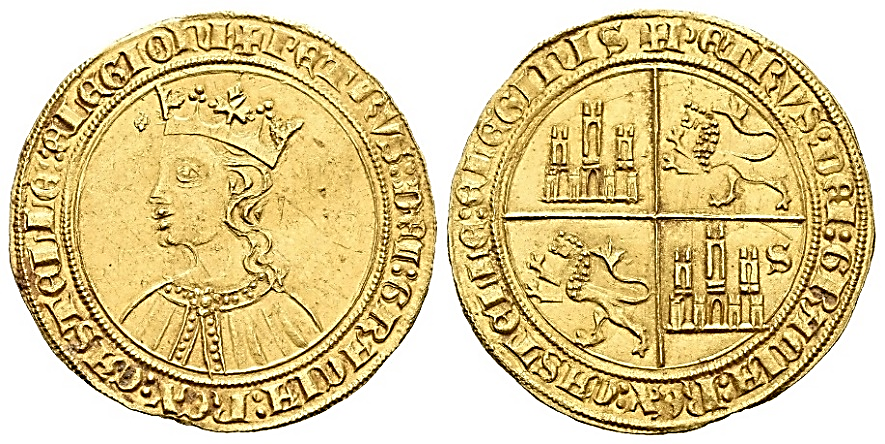 Tipo 10. Dobla de oro con el busto del Rey Pedro I de a 35 maravedís - Imagen 31