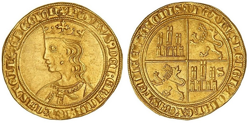 Tipo 10. Dobla de oro con el busto del Rey Pedro I de a 35 maravedís - Imagen 32