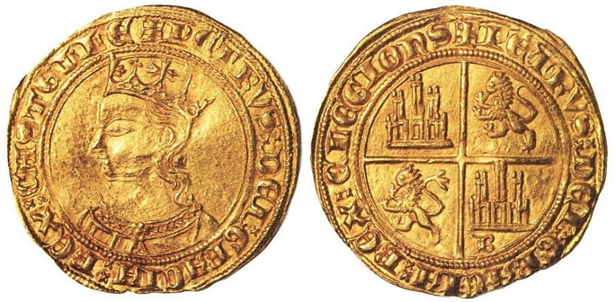 Tipo 10. Dobla de oro con el busto del Rey Pedro I de a 35 maravedís - Imagen 4