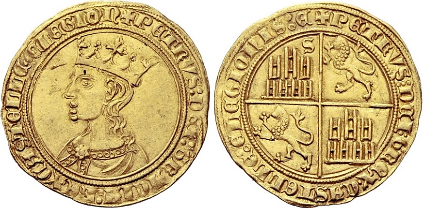 Tipo 10. Dobla de oro con el busto del Rey Pedro I de a 35 maravedís - Imagen 42