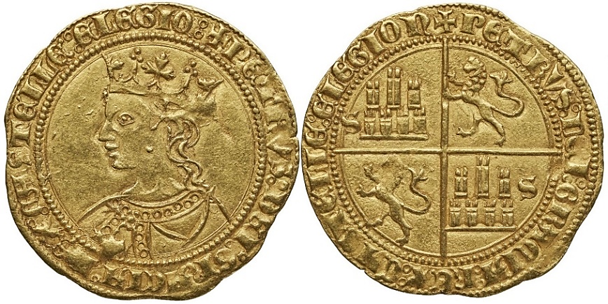 Tipo 10. Dobla de oro con el busto del Rey Pedro I de a 35 maravedís - Imagen 47