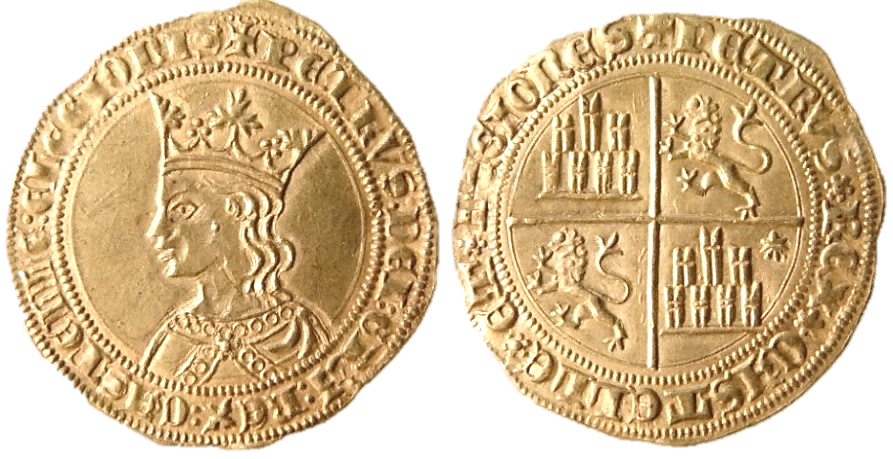 Tipo 10. Dobla de oro con el busto del Rey Pedro I de a 35 maravedís - Imagen 48