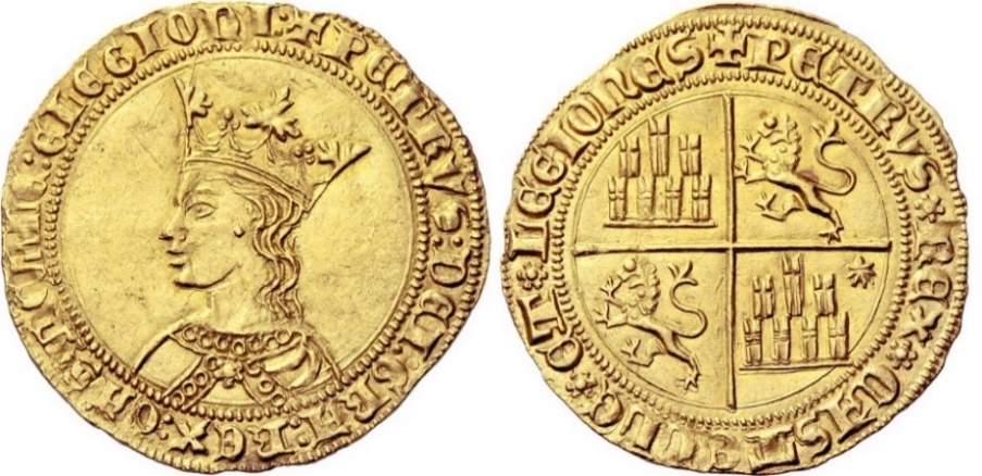 Tipo 10. Dobla de oro con el busto del Rey Pedro I de a 35 maravedís - Imagen 50