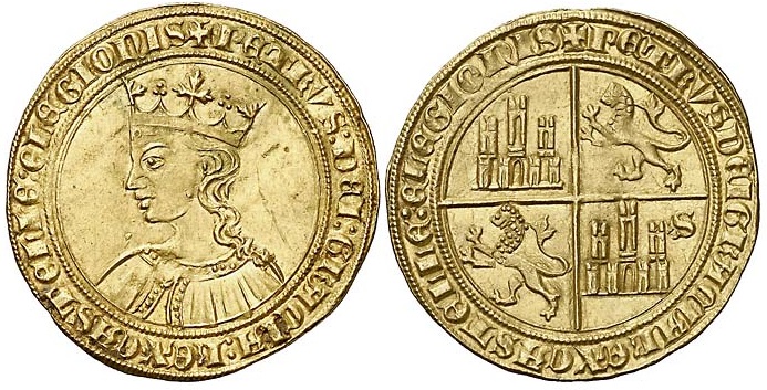 Tipo 10. Dobla de oro con el busto del Rey Pedro I de a 35 maravedís - Imagen 6