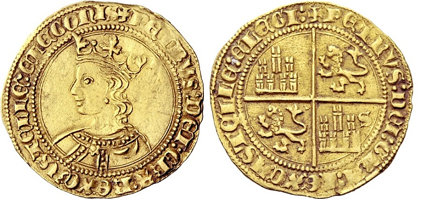 Tipo 10. Dobla de oro con el busto del Rey Pedro I de a 35 maravedís - Imagen 7