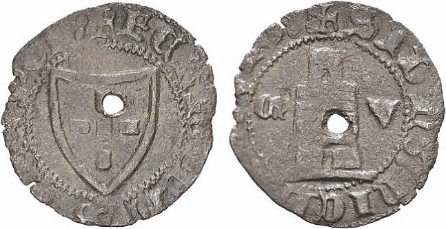 Tipo 10. Medio Tornés de Escudo y Torre - Imagen 1