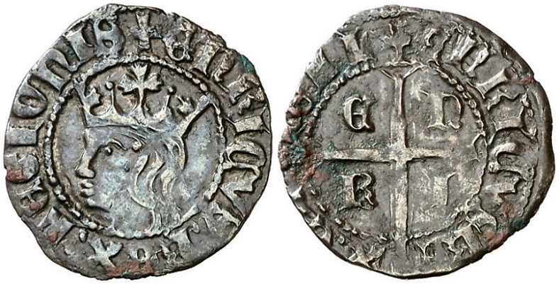 Tipo 11. Cruzado con Busto de rey a izquierda - Imagen 135