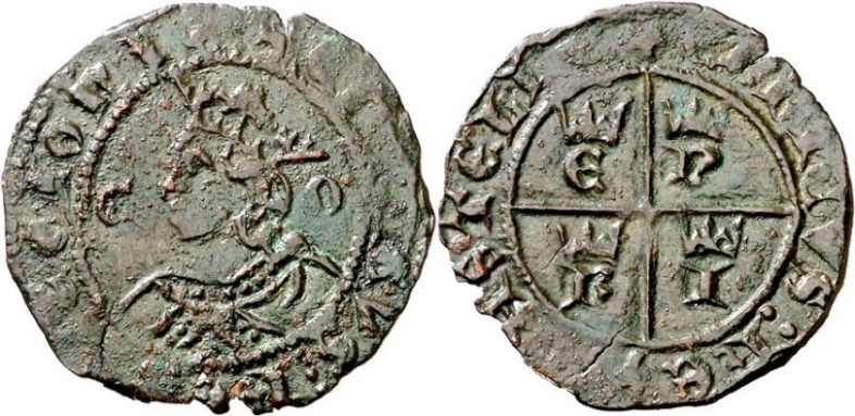 Tipo 11. Cruzado con Busto de rey a izquierda - Imagen 37