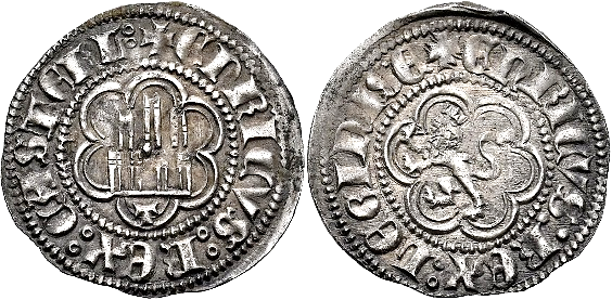 Tipo 11. Cuarto de Real de plata con Castillo y León - Imagen 18